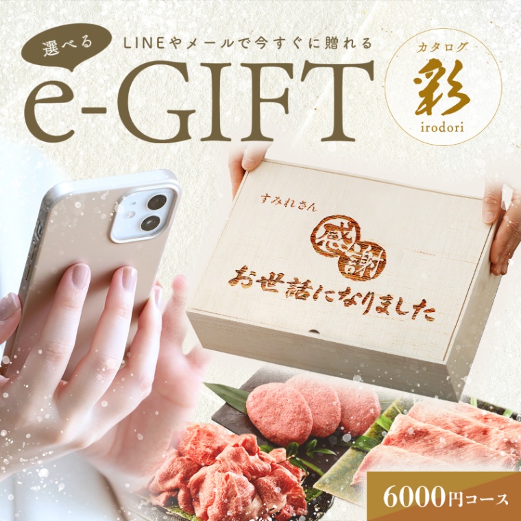 お世話になりました 名入れ お肉の選べるe-GIFTカタログ 彩