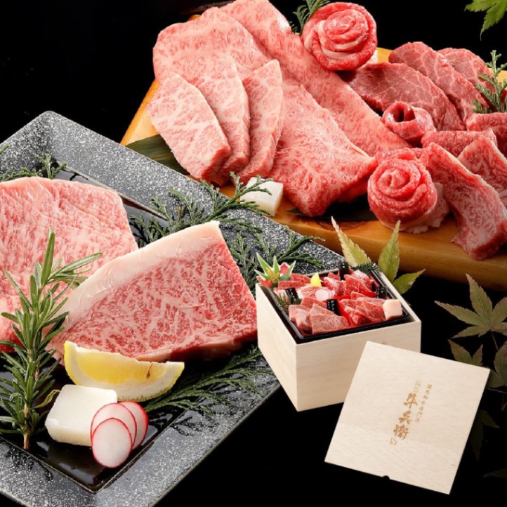 牛兵衛 オリジナルロゴ  焼肉セット3段重 600g