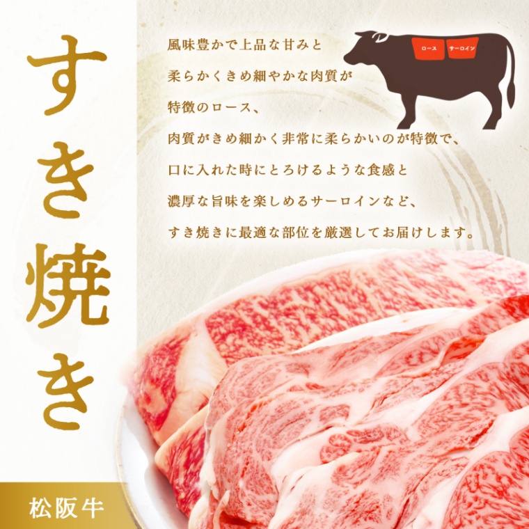 松阪牛すき焼き お年賀 名入れ お肉ギフト すき焼き 600g