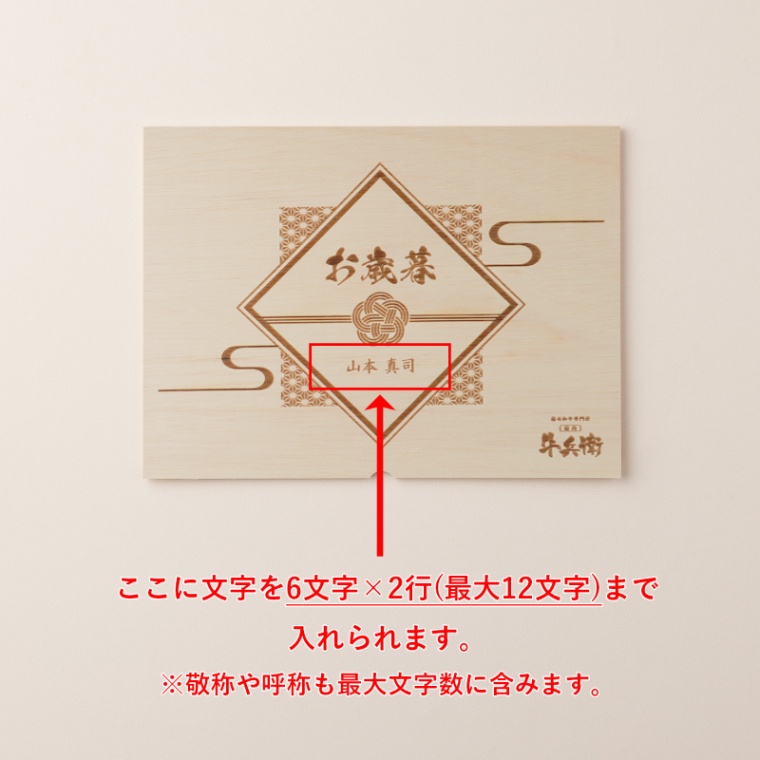 お歳暮 名入れ お肉のカタログギフト萬